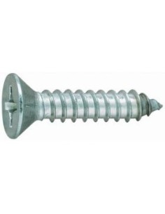 Tornillo Din 7982 rosca chapa cabeza plana PH zinc