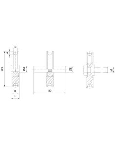 Polea Nylon 150x10U