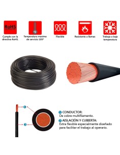 Mts. cable solda 1x25 Mts. cable solda 1x25