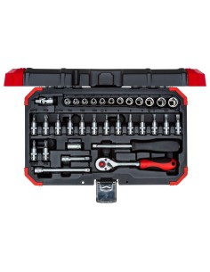 JUEGO 33 LLAVES VASO 1/4  4-13 mm. GEDORE