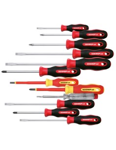 JUEGO DESTORNILLADORES PH+PZ+LS 12 pz. GEDORE JUEGO DESTORNILLADORES PH+PZ+LS 12 pz. GEDORE