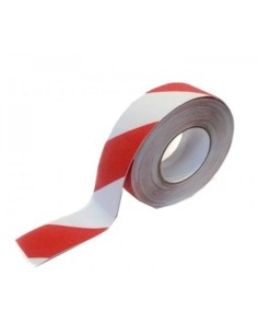 CINTA ANTIDESLIZ. ROJO / BLANCO. CARB1050  10x50