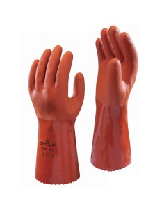Guante showa antigermen naranja nº 620