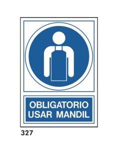 Señal 210x297 pvc 162 323 oblig. usar mandil - Ferretería Aubert