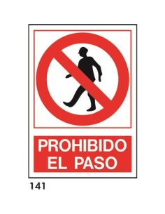Señal 210x297 pvc 206 210 prohibido el paso - Ferretería Aubert