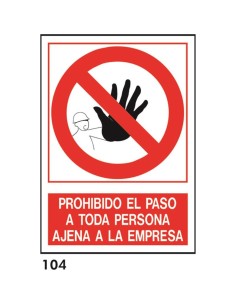 Señal 210x297 pvc 207 210 prohibido pasar - Ferretería Aubert