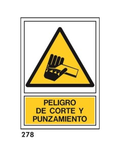 Señal 210x297 pvc 353 peligro de corte - Ferretería Aubert