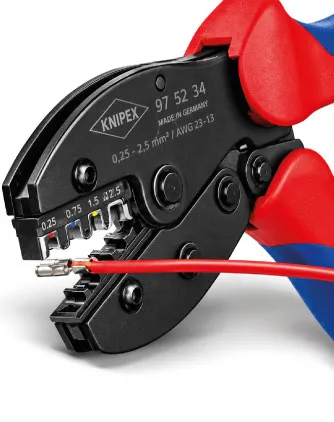 Crimpadora KNIPEX con cable y terminal